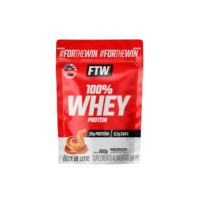 FTW Whey Protein 100% Concentrado - Suplemento Proteico para Atletas - Auxilia na Formação de Músculos para seus Treinos - Fonte de Proteína de Alto Valor Biológico - Sabor: Doce de Leite - Refil 900g