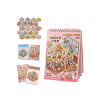 Caderno Adesivos Cenário 3D de Paisagismo Kawaii Fofo DIY Scrapbooking para Adultos Dia das Crianças Natal