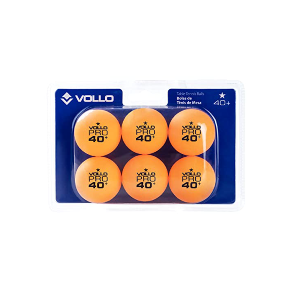 Vollo Kit 6 Bolas de Tênis de Mesa Laranja 1 Estrela