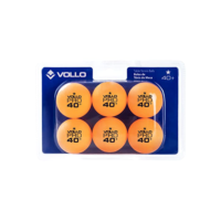 Vollo Kit 6 Bolas de Tênis de Mesa Laranja 1 Estrela