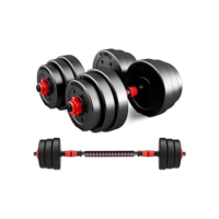 Kit Halteres de Anilhas E Barras Ajustáveis 20kg - Home Gym Fitness