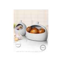 *LANÇAMENTO* Kit Condimentos Cebola Alho Feitos Ceramica Cozinha Armazenamento  Alimentos Terracota Decoração Pote