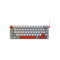 TECLADO MECÂNICO GAMER PCYES KUROMORI 60% WHITE GHOST - SWITCH BLUE - LED RAINBOW - PTKMWG60BL