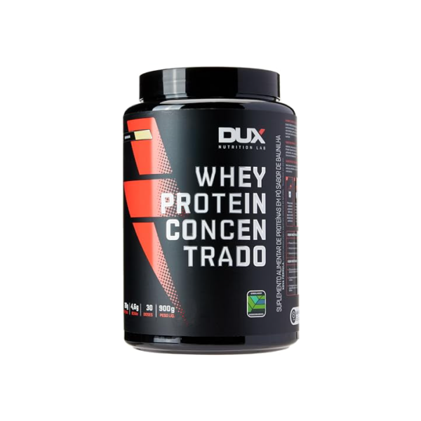 Whey Protein Concentrado Baunilha Pote 900g – Contribui para o Ganho Muscular Hipertrofia – Dux Human Health