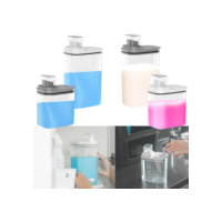 Kit Dispenser Organizador Lavanderia 2,3 litros + 1,5 Litros Acrílico (AMACIANTE, SABÃO EM PÓ)