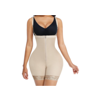 Forma de corpo sem costura de cintura alta, aperto abdominal, levantamento do quadril e macacão de encaixe apertado