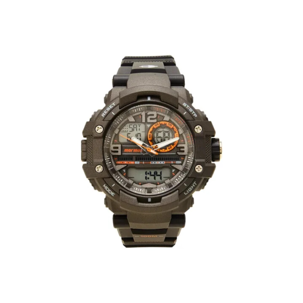 Relógio Masculino Action Mo0949/8l 10 Atm Preto Mormaii Fundo LCD POSITIVO