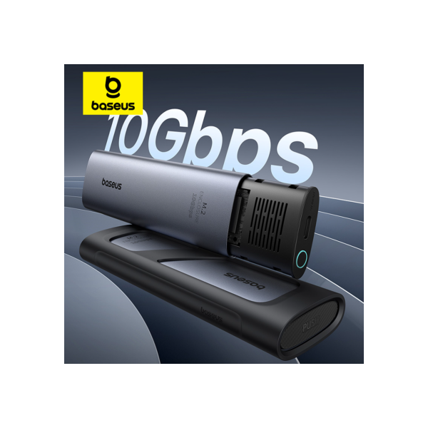 Baseus-M2 Caso de Gabinete SSD, 10Gbps, Protocolo NVMe, M.2 para USB Tipo C, 3.2 Gen2 8TB, Adaptador Externo De Metal, Nova Venda