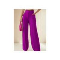 Calça Pantalona Duna Cintura Alta Cos Largo Elastico Promoçã