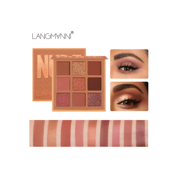 9 Paleta Palace Eyeshadow Paleta de Maquiagem Marrom Marrom Perolado Vermelho Nove Cores