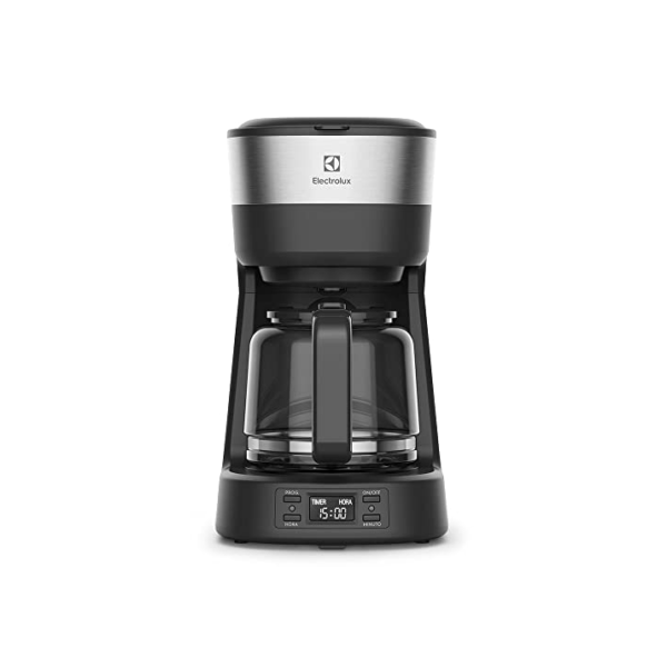 Cafeteira Elétrica Electrolux inox filtro permanente removivel capacidade 1,2L 30 xicaras função timer painel digital desligamento automatico ECM25 220v