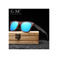 Gm artesanal de madeira natural óculos de sol masculino polarizado feminino espelho vintage oculos de sol masculino uv400 lente polarizada