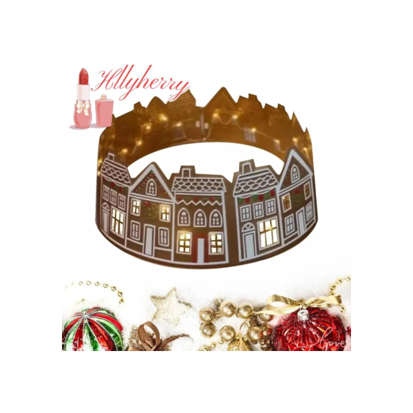 Saia De Cobertura Para Árvore De Natal HLLYHERRY , Gola De Gengibre Em PVC LED , Luminosa