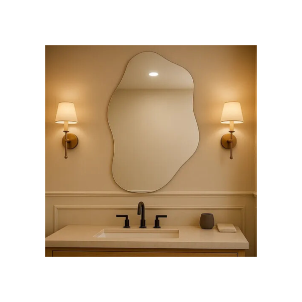 Espelho Vildrex Pisa 70x50cm Design Moderno Lapidado Luxo