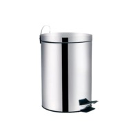 Lixeira Com Pedal E Balde Interno Ágata Inox 5 Litros Mor Cor Cinza