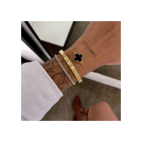 Pulseira trevo virginia a prata925 e ouro18k