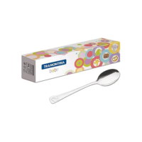 Colher Infantil Tramontina Baby Friends em Aço Inox