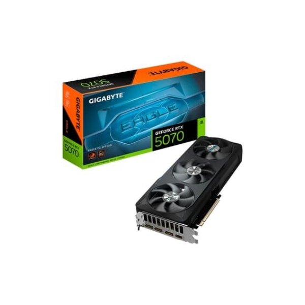 Placa de Vídeo Gigabyte RTX 5070 EAGLE OC SFF 12G NVIDIA GeForce, 12GB GDDR7, 192bits, RGB, DLSS, Ray Tracing - 9VN5070EO-00-G10