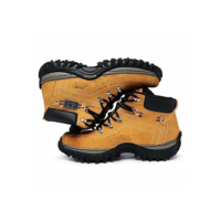 Bota Coturno Caterpillar Adventure Couro Legítimo + Palmilhas Gel. Unissex. (39, Amarelo)