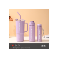 Kit 3 Garrafa Copo Tendência Agua Squeeze Com Adesivos Lembretes beber Agua-Envio em breve