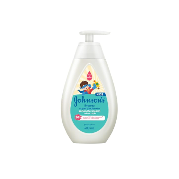 Johnson's Baby Sabonete Líquido Infantil Limpeza Super Poderosa, 400ml