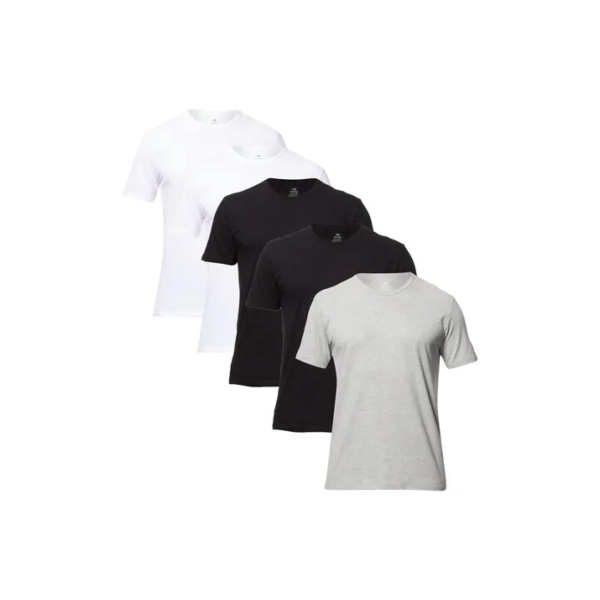 Kit Com 5 Camisetas Básicas Masculina Hering
