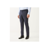 Calça Social Slim em Poliviscose Azul