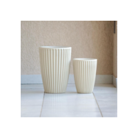 2 Vasos de Plantas e Flores Decorativos Grande Coluna Romana P e PP Interior e Exterior Polietileno