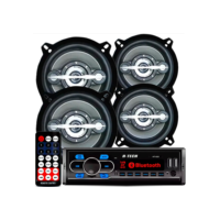 Aparelho Mp3 Com Bluetooth Radio Fm Usb + 4 Alto Falante Leson 5 Polegadas