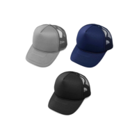 Kit 3 Bonés Trucker Baseball Hat Aba Curva Tamanho Ajustável