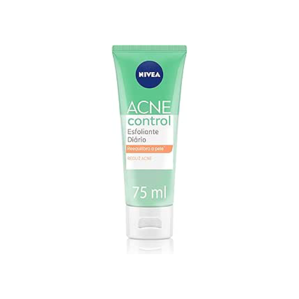 NIVEA Esfoliante Facial Acne Control 75ml - Controla a oleosidade, ajuda a desobstruir os poros, remove células mortas, reduz a vermelhidão da acne, não resseca e nem agride a pele