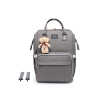 Mochila Bolsa Fraldas Maternidade Moda Luxo Reforçada Ursinho
