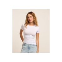 Blusa em Jersey com Barra Assimétrica Branco