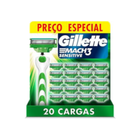 Gillette Mach3 Sensitive - Carga para Aparelho de Barbear, 20 unidades