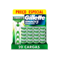 Gillette Mach3 Sensitive - Carga para Aparelho de Barbear, 20 unidades