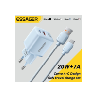 Carregador USB tipo C Essager GaN, carregadores rápidos do telefone para o iPhone 14, 13, 12, 11 Pro Max, Mini, iPad, PD, carga rápida, QC 3.0, 20W