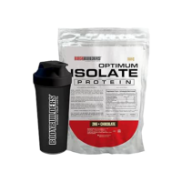 Kit Optimum Isolate Whey Protein Chocolate 2kg + Coqueteleira - Bodybuilders