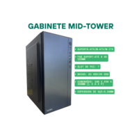 Gabinete PC/GAMER Mid Tower(44cm de altura) LAMBO Fonte Inferior/9 fans/7 Slots ATX/micro-ATX/mini-ITX Sem fonte/Sem fan