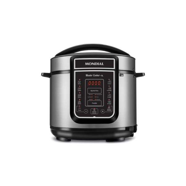 Panela de Pressão Elétrica Digital 5L Mondial 127V 900W Preto/Inox - PE-38
