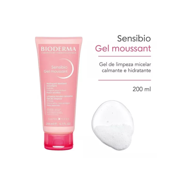 Gel de limpeza micelar Bioderma sensibio moussant 200ml