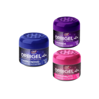 Kit com 2 Cheirinho de Carro Aromatizante Odorizador Automotivo Gel Carro Novo Lavanda Tutti Frutti