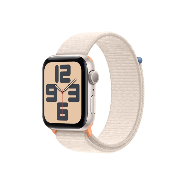 Apple Watch SE GPS, Caixa Estelar de Alumínio de 44mm, Pulseira Loop Esportiva Estelar, Neutro em Carbono - MRE63BZ/A