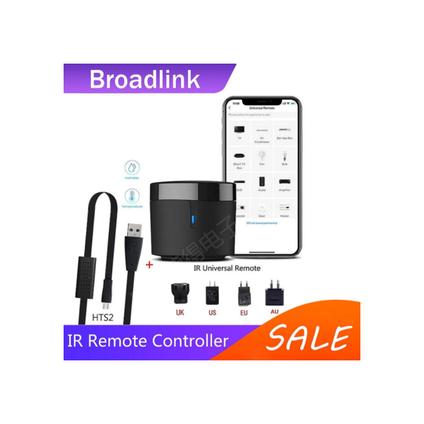 Broadlink rm4 mini + hts2 ir controle remoto ar condicionado tv set-top box sensor de umidade temperatura hts2 com alexa