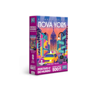 Toyster - Quebra-cabeça: Postais do Mundo - Estados Unidos - Nova York - 500 peças nano - Game Office