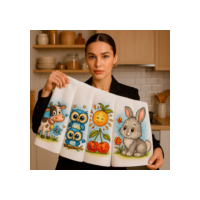 20 Pano de prato estampado com bainha - Pano de copa - guardanapo - 100% algodão pano de cozinha