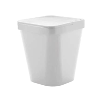 OU LX 315 BCF Lixeira Izzy, Branco Fechado, 15 l