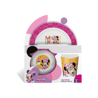 Tuut Jogo Infantil de Melamine com 3 Peças Minnie 22cm – Produto Oficial