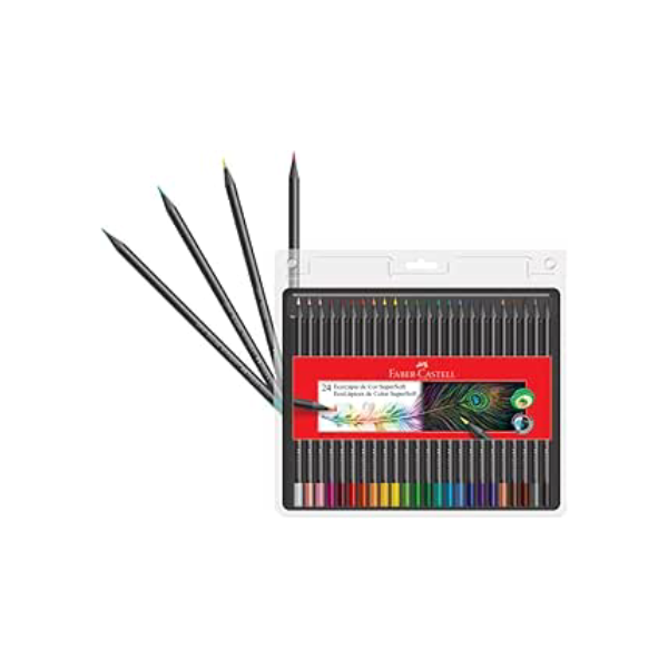 Lápis de Cor, Faber-Castell, EcoLápis Supersoft, 24 Cores