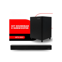 Soundbar 2.1 Tomate Mts 2023 130w Óptica Bluetooth Kit Soundbar e Subwoofer Tomate Bluetooth