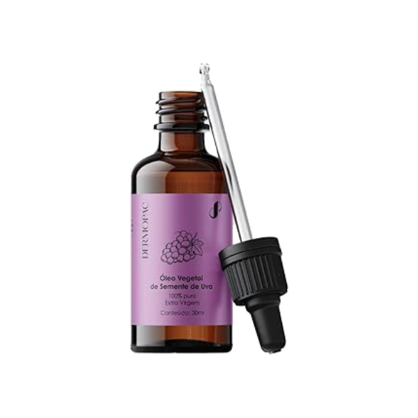 Óleo Vegetal de Semente de Uva 100% Puro Natural Capilar Corporal Facial Dermopac 30ml